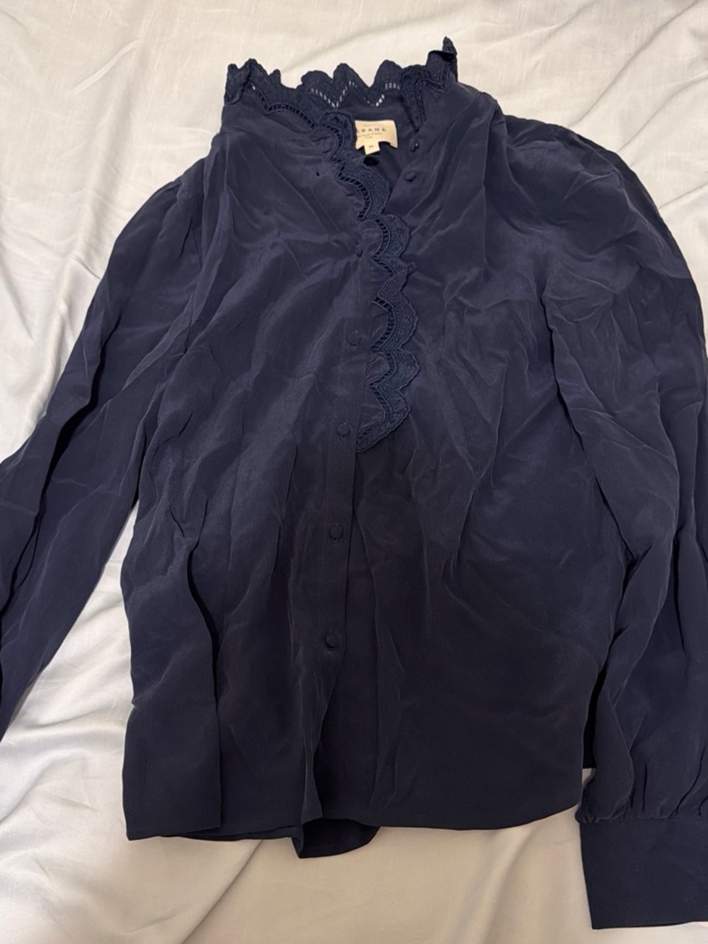Sezane silk Cleo blouse